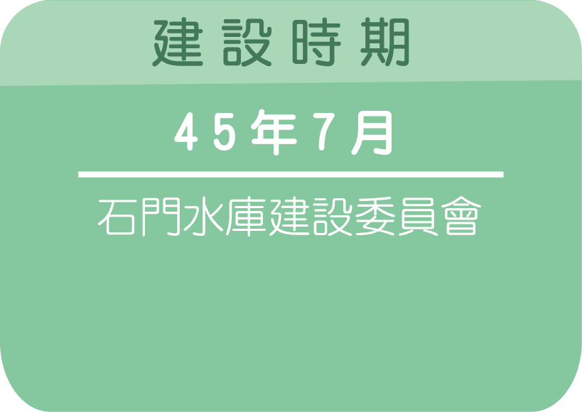 建設時期資訊 45年7月 石門水庫設計委員會